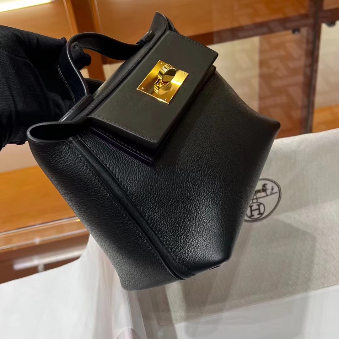 Kelly24/24 MINI CC89 Nior Evercolor&Swift GHW Full handmade HERMES fatory