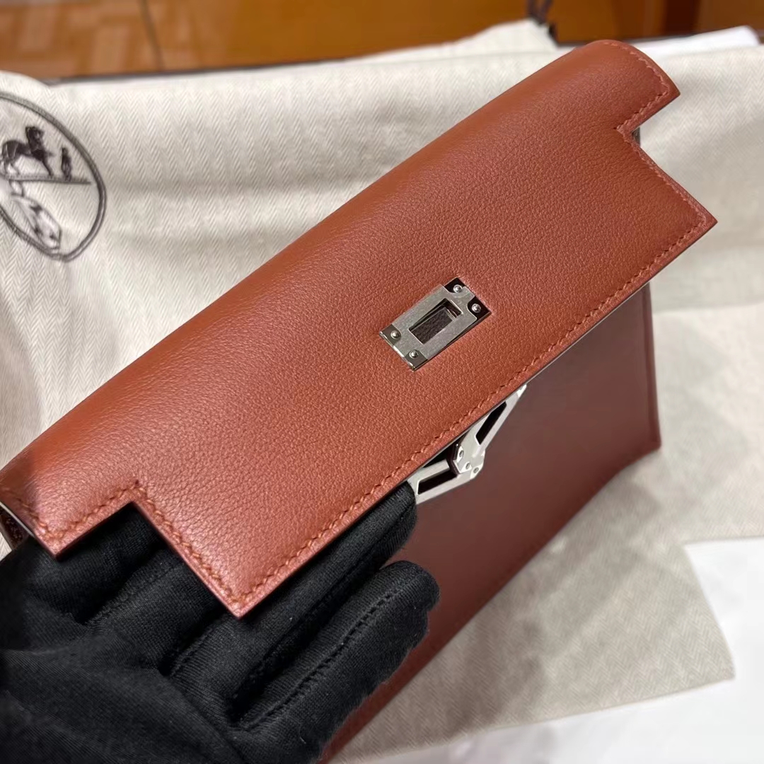 HERMES Kellydanse 22cm Evercolor 4E Silvery Hardware HandMade