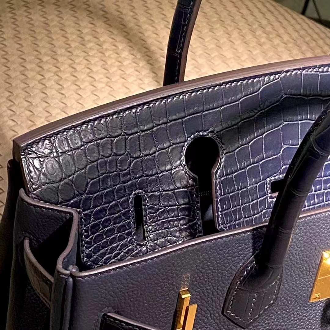 HERMES Birkin Touch 8B Griolet Togo Full handmade Birkin Fatory 25x20x13cm