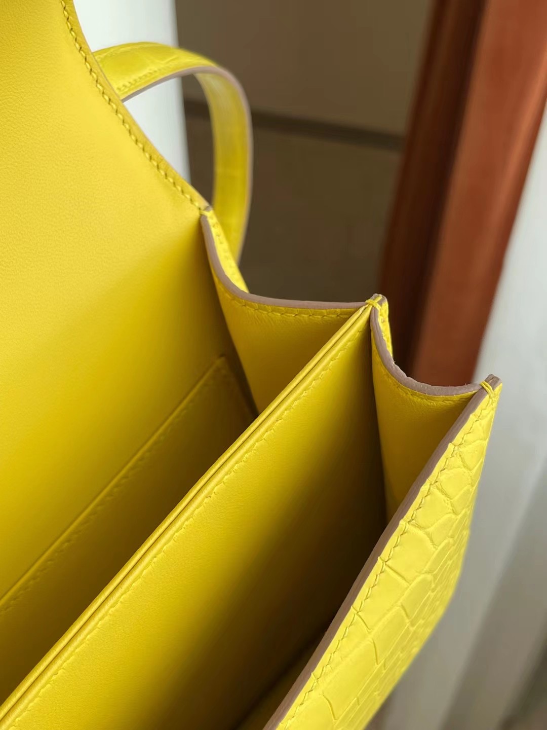 【】 Constance 18CM 9R Lime Matte Alligator Crocodile