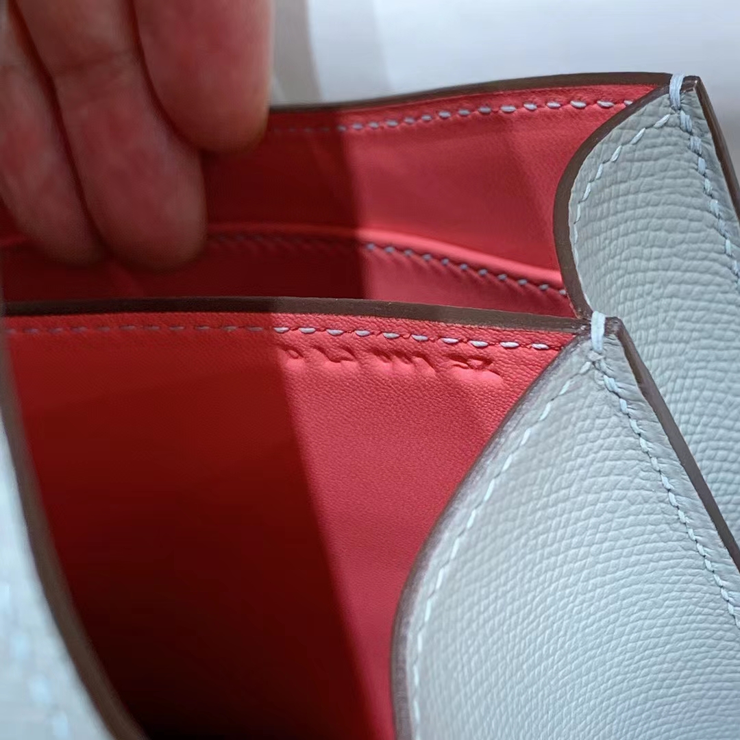 Constance 19cm 80 Gris Perle Swift Full handmade HERMES fatory