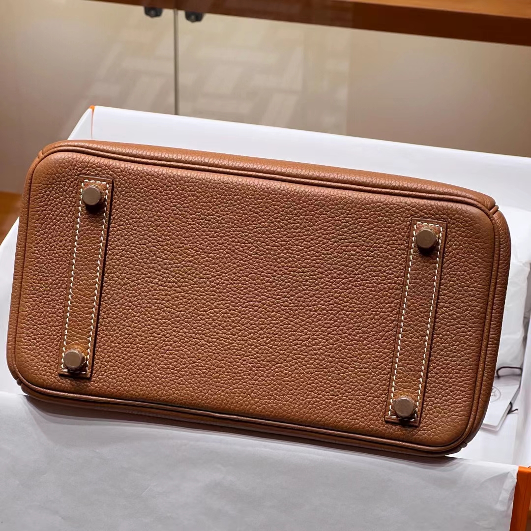 HERMES  Birkin 25cm CK37 Togo Full handmade Birkin Fatory 25x20x13cm