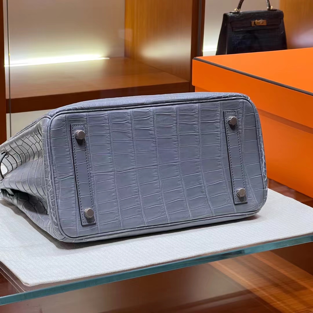 HERMES Factory Birkin 30CM M8 Gris Asphalte  Full handmade SHW