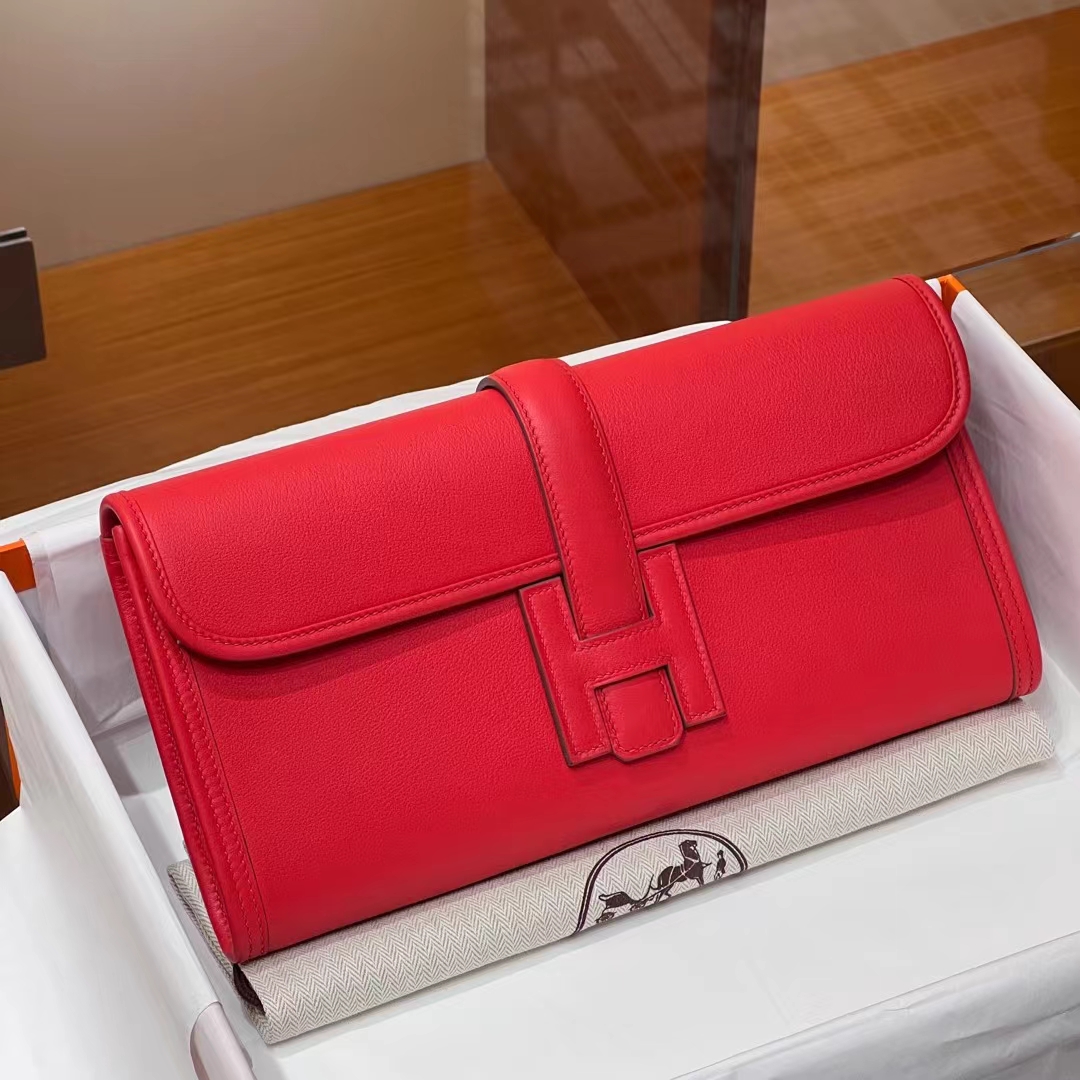 HERMES Jige Elan 29cm S3 Swift Full handmade Fatory