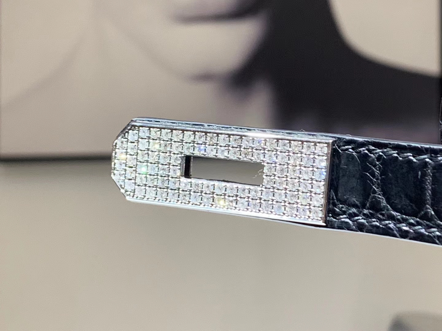 HERMES Factory Birkin 30CM  Alligator CC89 Nior Full handmade hardware with real diamonds