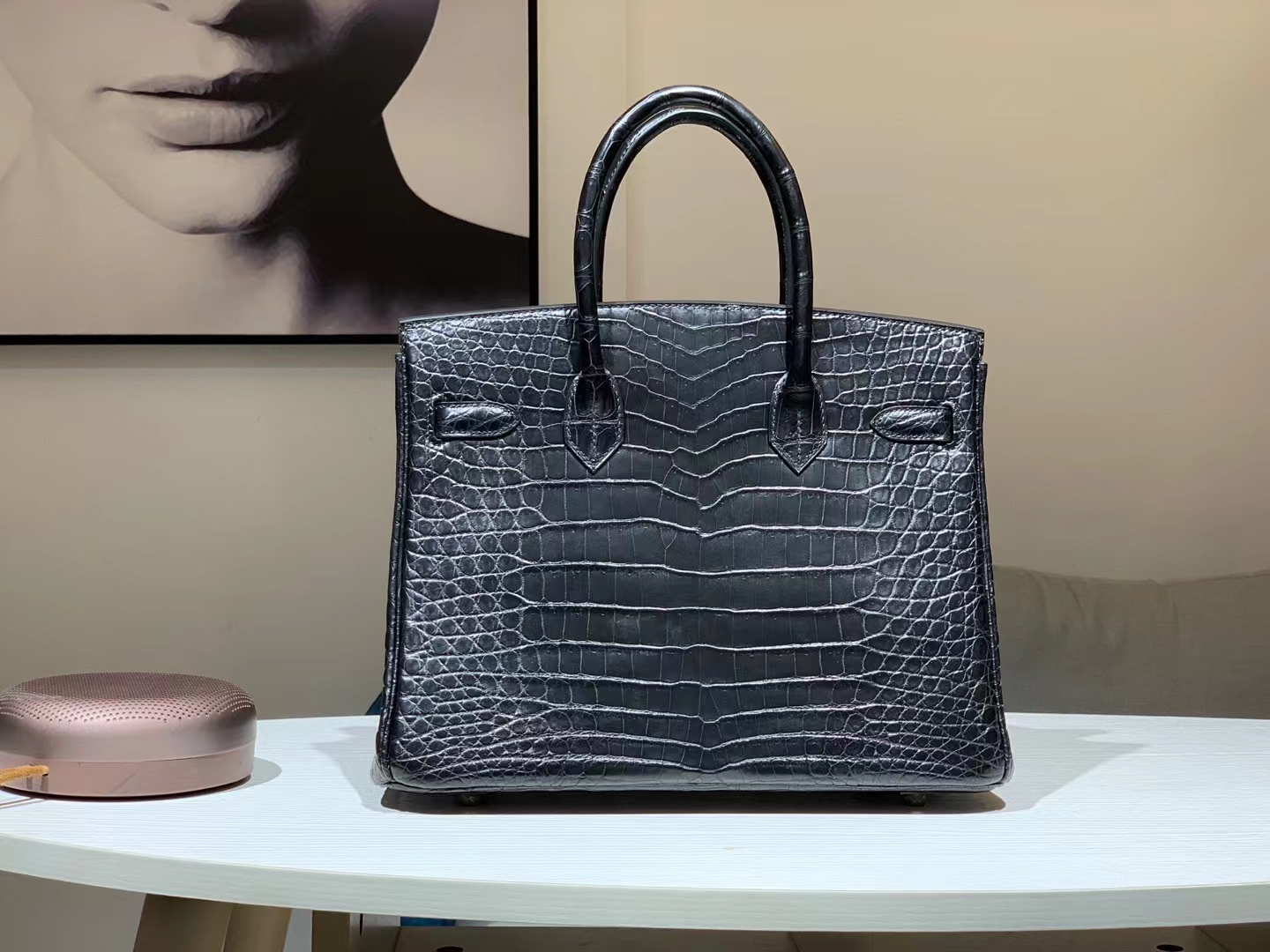 HERMES Factory Birkin 30CM  Alligator CC89 Nior Full handmade hardware with real diamonds