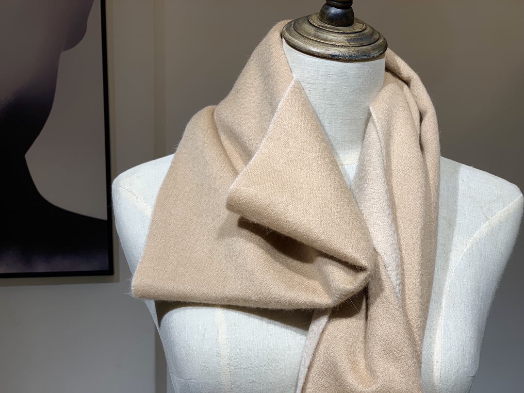 HERMES Cashmere Scarf 0M Fatory 30*180cm