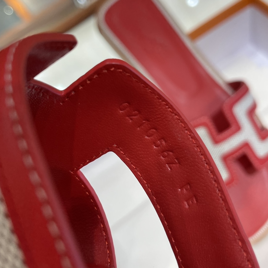 HERMES  Sandals New Slippers Handmade Italian lamb sole 10 days of shipment S5 Rouge Tomate