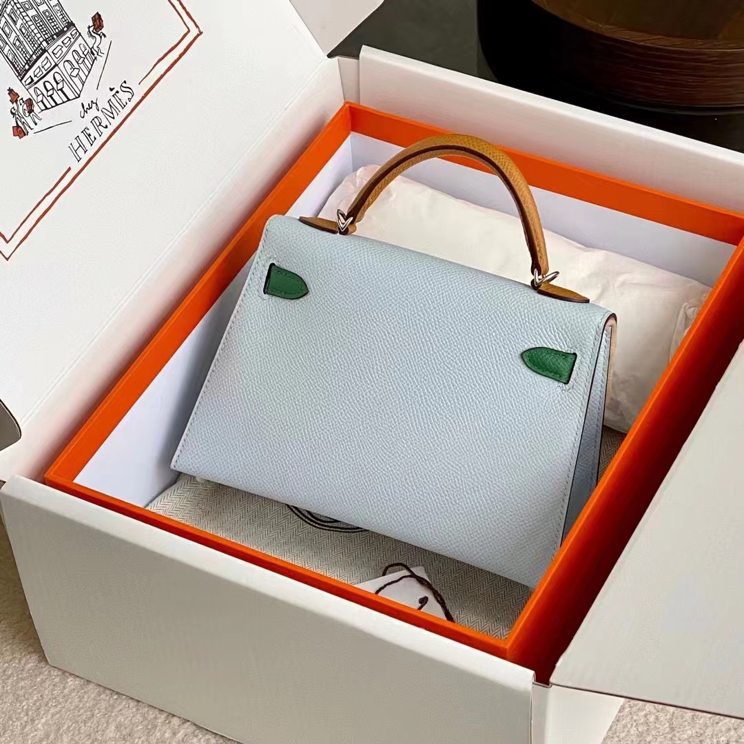 HERMES Mini Kelly 19CM T0 CK37 6H Vert Veronese Epsom SHW Full handmade Kelly fatory