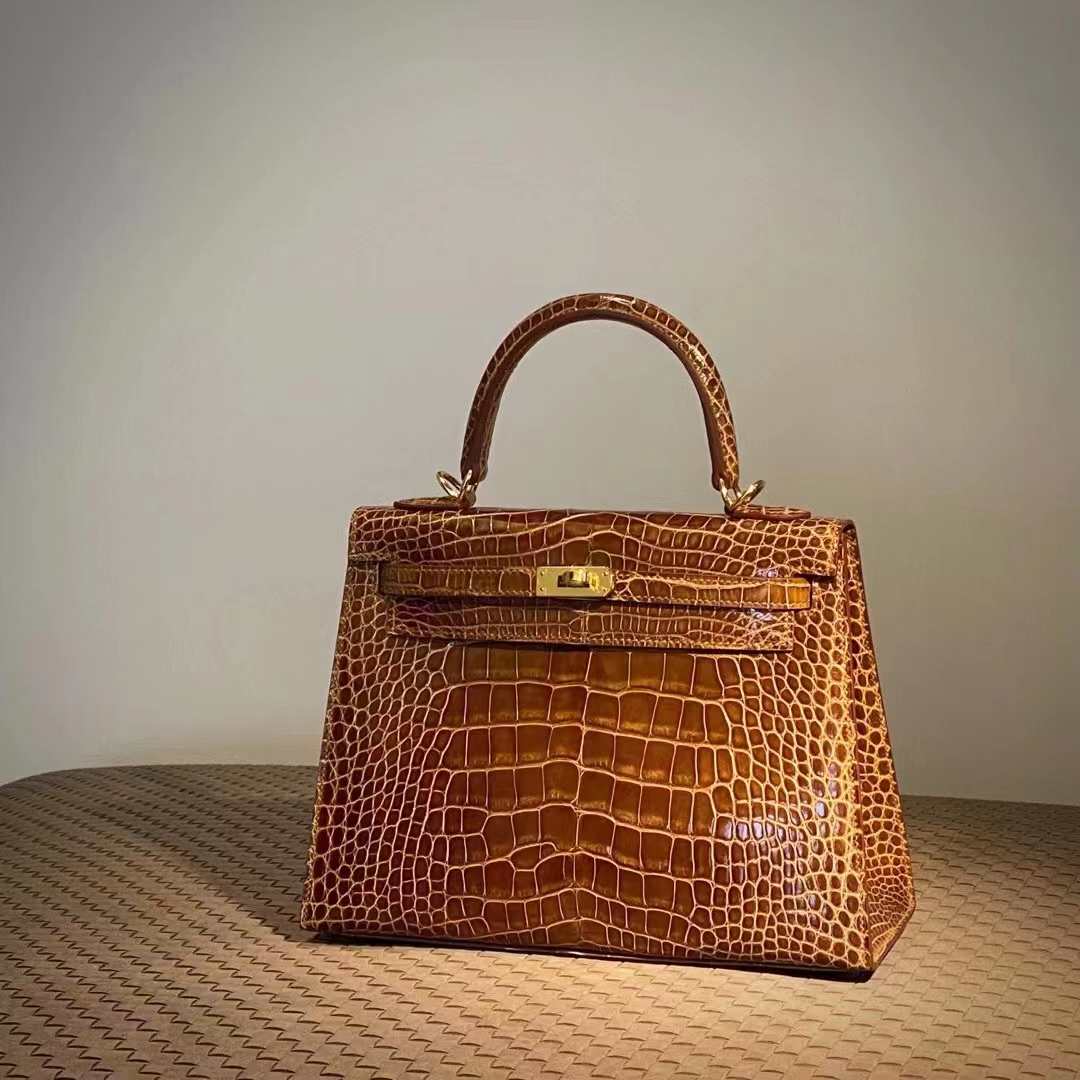 HERMES Kelly 25CM CK37 Niloticus GHW Full handmade Kelly fatory