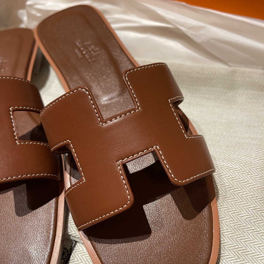 HERMES Sandals New Slippers Handmade Italian lamb sole 10 days of shipment CK37