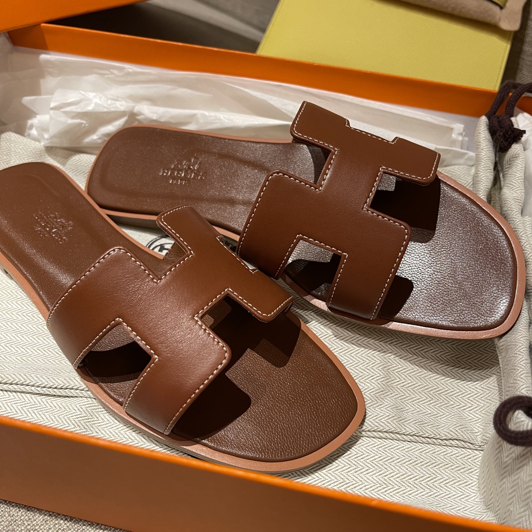 HERMES Sandals New Slippers Handmade Italian lamb sole 10 days of shipment CK37