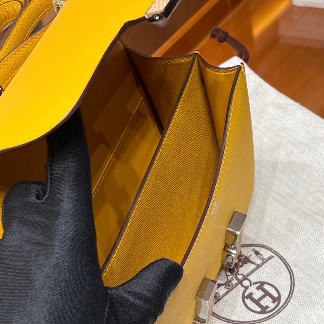 Constance 19cm 9D Epsom Lizard Hardware Full handmade HERMES fatory