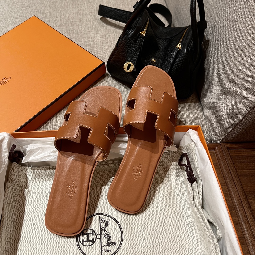 HERMES Sandals New Slippers Handmade Italian lamb sole 10 days of shipment CK37