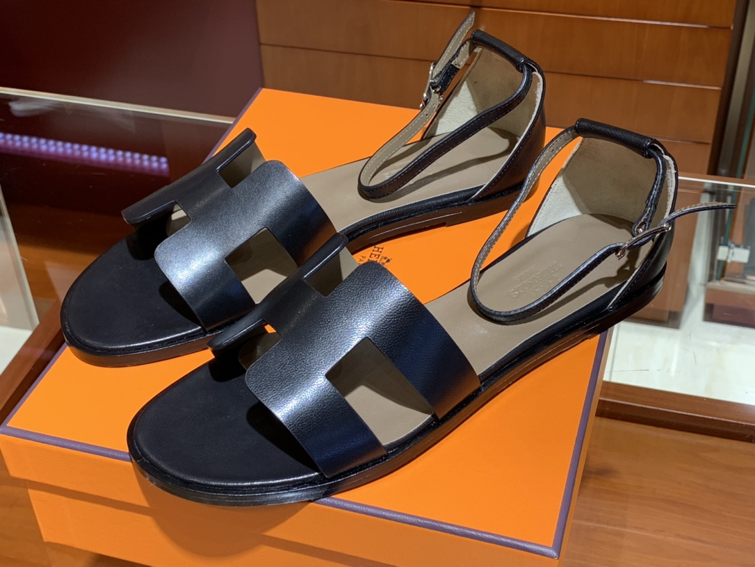 HERMES Sandals New Slippers Handmade Italian lamb sole 10 days of shipment 89 Nior