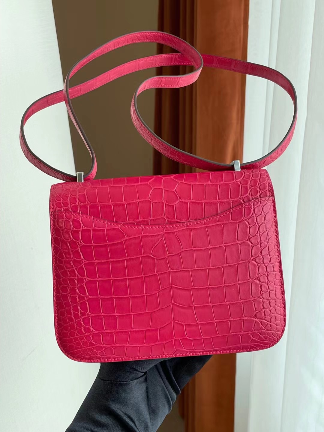 Constance 18cm I6 Rose Extreme Alligator Crocodile