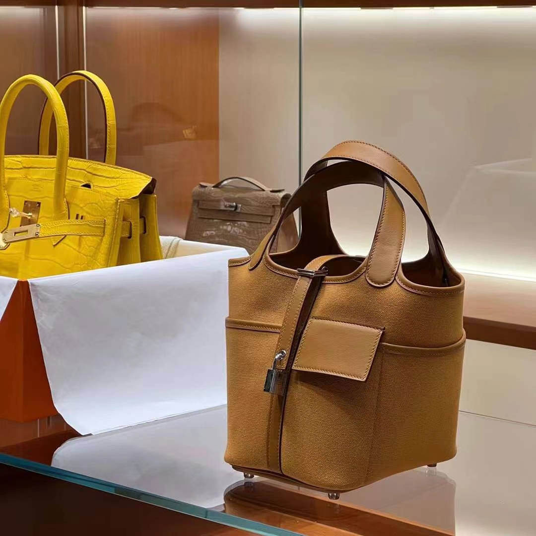 HERMES Factory Picotin cargo 18cm CK37 Full handmade
