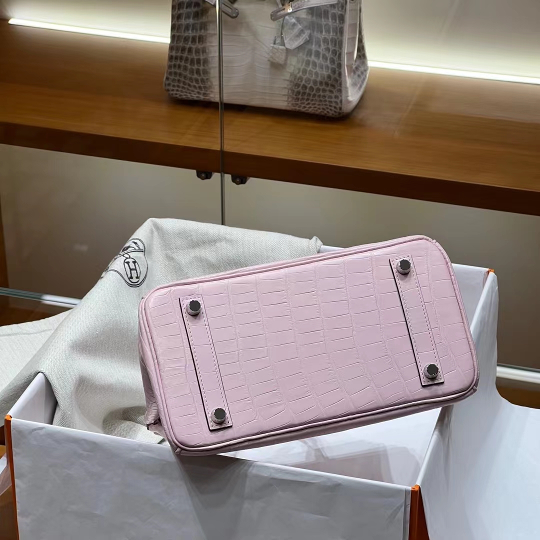 HERMES  Birkin 25CM 3Q  Alligator GHW Full handmade fatory