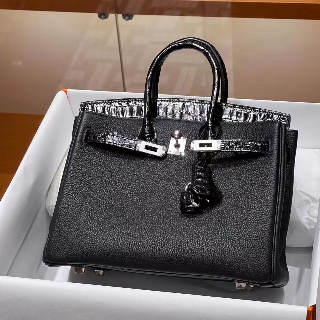 HERMES Birkin Touch CC89 Nior Togo&Alligator Full handmade Birkin Fatory 25x20x13cm