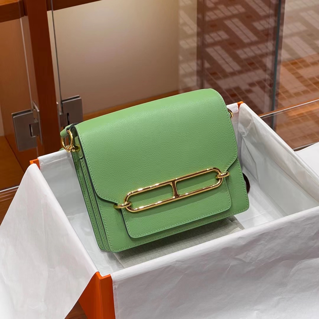 HERMES Roulis 18CM EverColor 3i Gold Hardware HandMade 