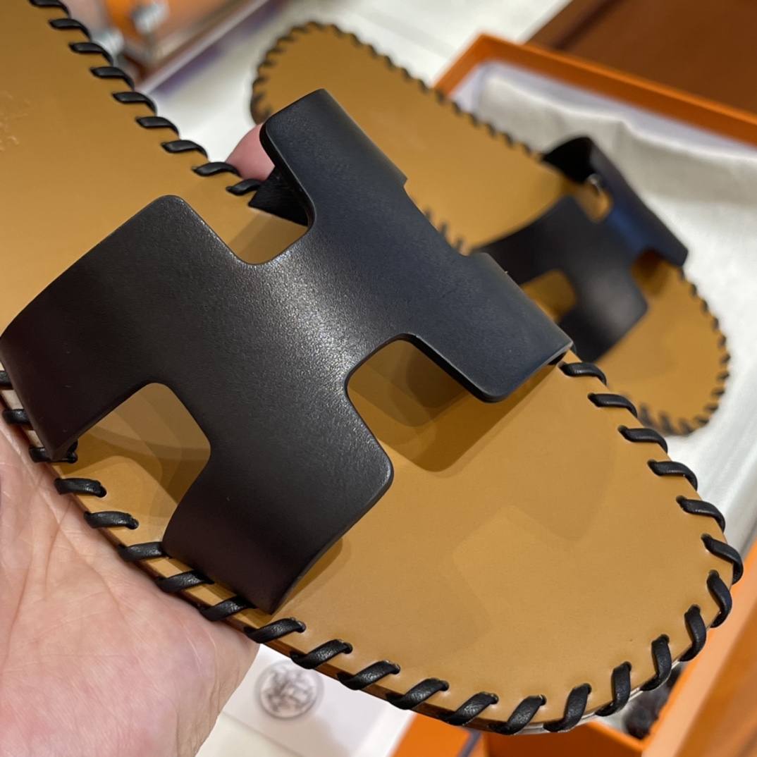 HERMES Sandals New Slippers Handmade Italian lamb sole 10 days of shipment CC89 Nior