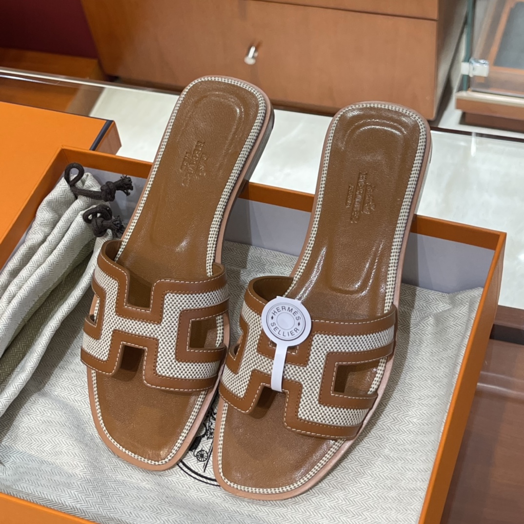 HERMES  Sandals New Slippers Handmade Italian lamb sole 10 days of shipment CK37