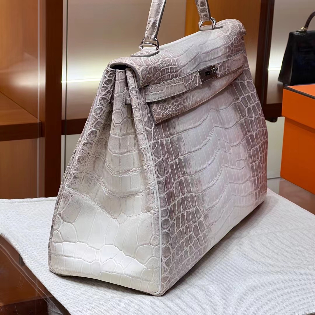 SuperHermes HERMES Kelly 40CM 1 Himalaya Alligator Full handmade