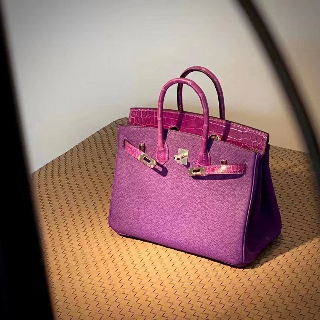 HERMES Birkin Touch E5 Rose Tyrien Togo Full handmade Birkin Fatory 25x20x13cm