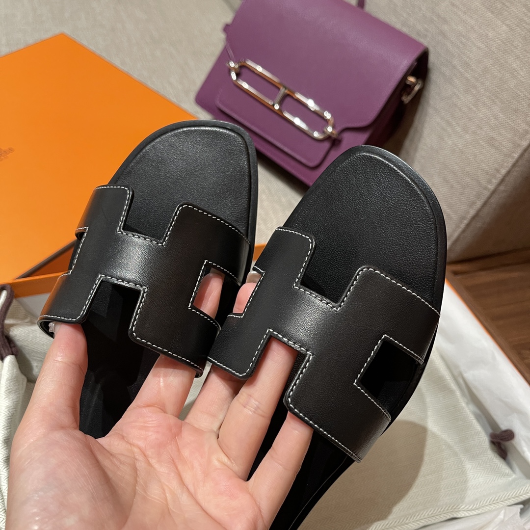 HERMES Sandals New Slippers Handmade Italian lamb sole 10 days of shipment CC89 Nior