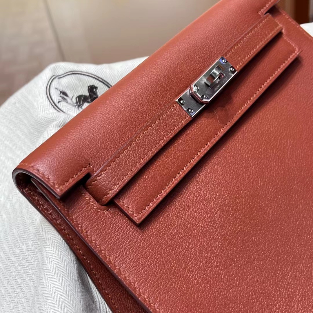 HERMES Kellydanse 22cm Evercolor 4E Silvery Hardware HandMade