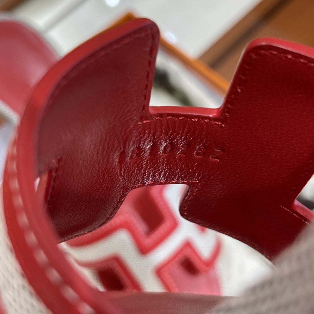 HERMES  Sandals New Slippers Handmade Italian lamb sole 10 days of shipment S5 Rouge Tomate