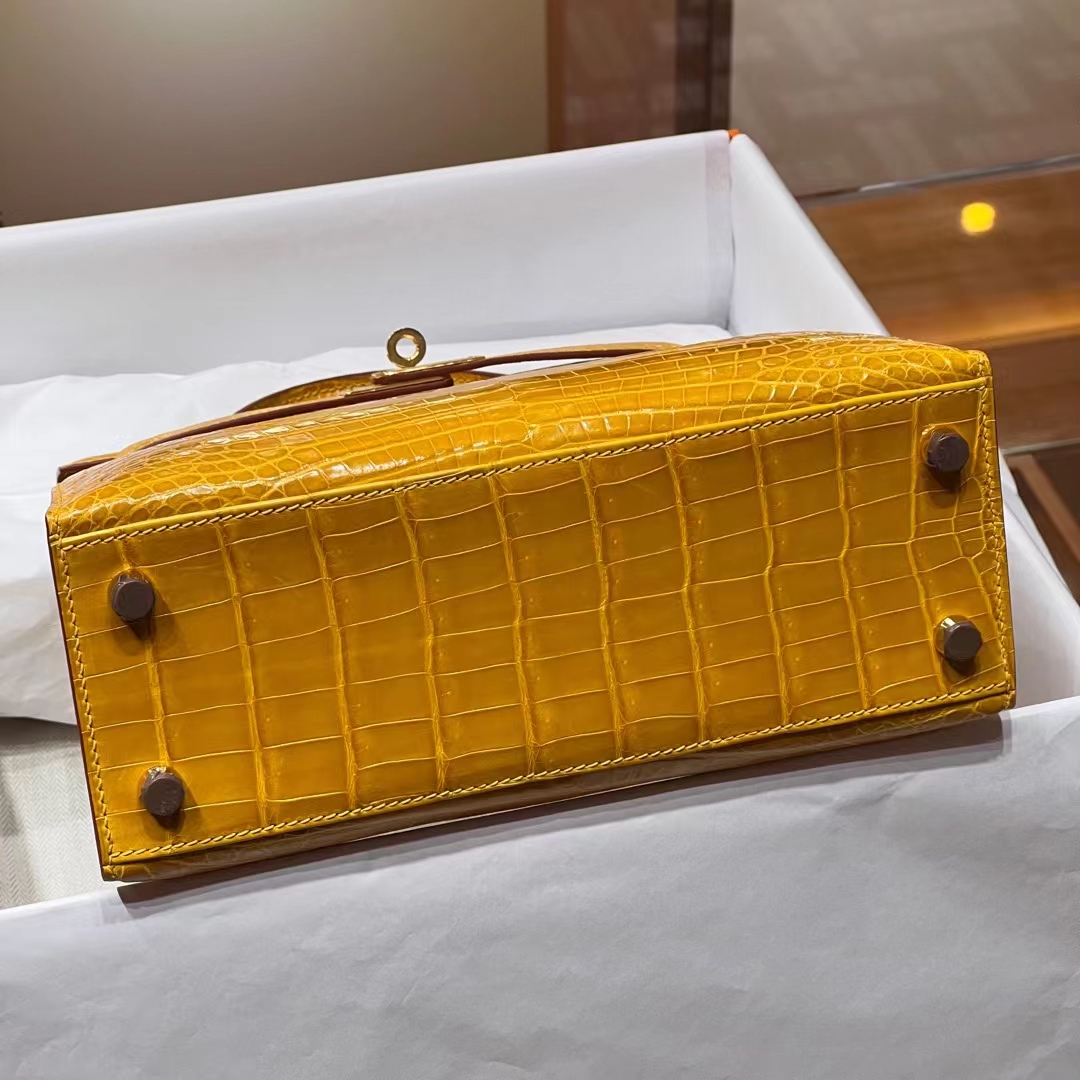HERMES Kelly 25CM/28CM 9D Alligator GHW Full handmade 