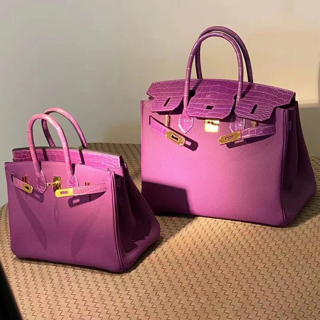 HERMES Birkin Touch E5 Rose Tyrien Togo Full handmade Birkin Fatory 25x20x13cm