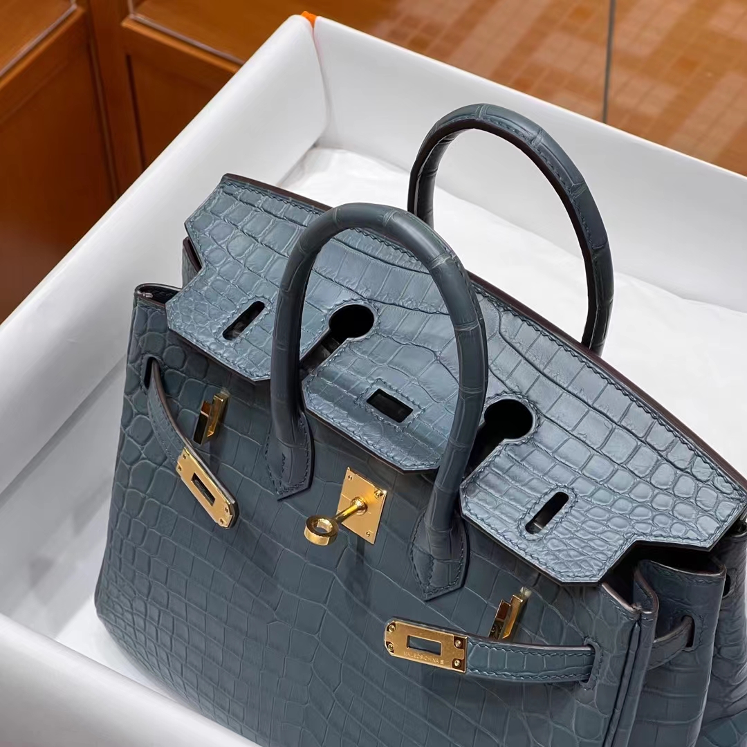 HERMES Birkin 25CM 1P Niloticus Full handmade Birkin fatory GHW