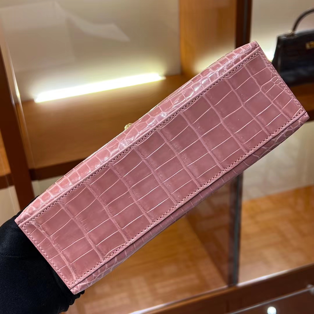 HERMES Kelly pochetto 22cm CK94 TerreCuite Niloticus GOLD Hardware HandMade