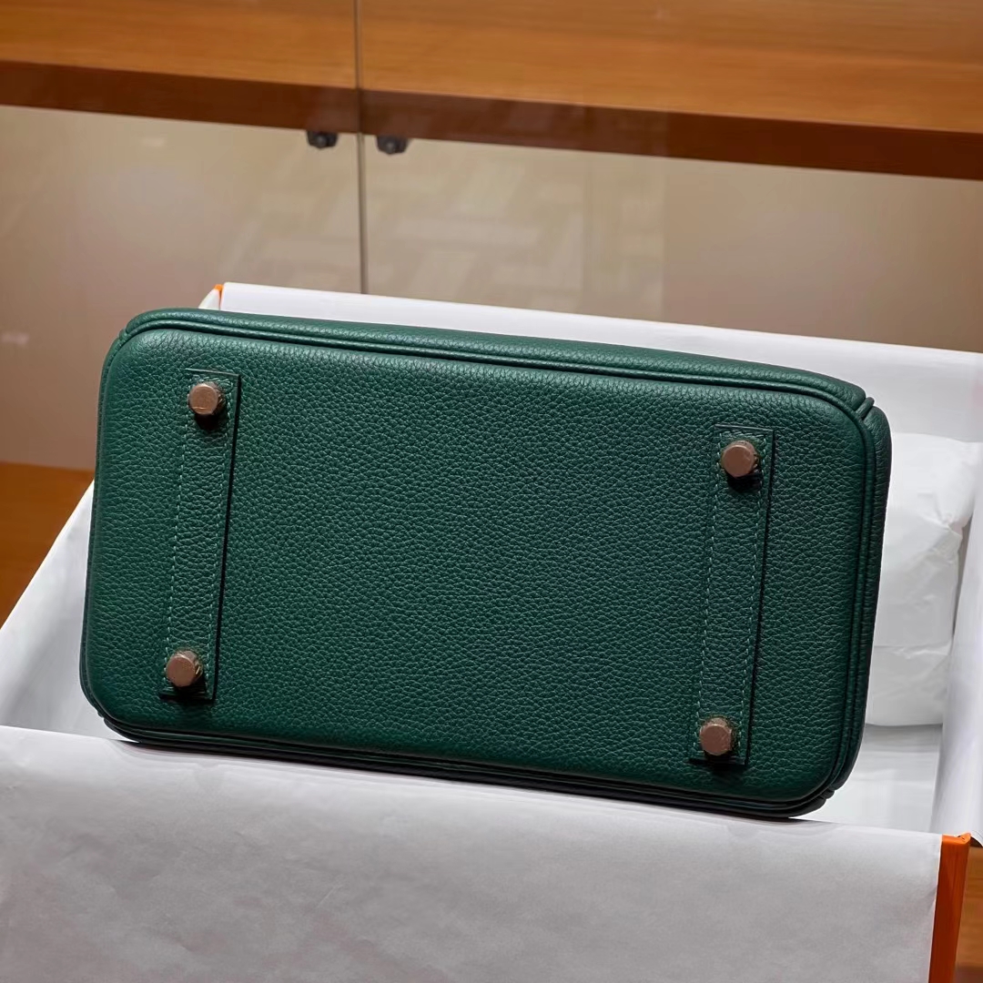 HERMES Birkin 25CM Z6 Malachite Togo Full handmade Birkin fatory GHW
