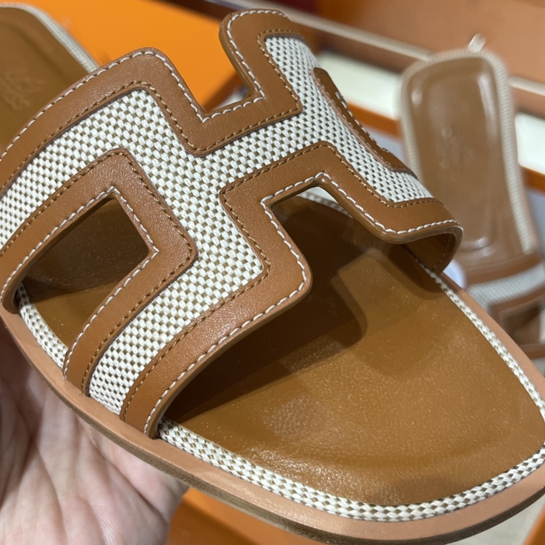 HERMES  Sandals New Slippers Handmade Italian lamb sole 10 days of shipment CK37