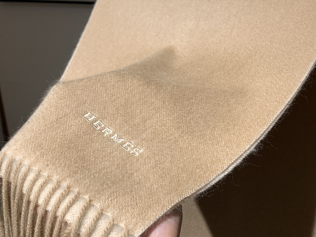 HERMES Cashmere Scarf 0M Fatory 30*180cm