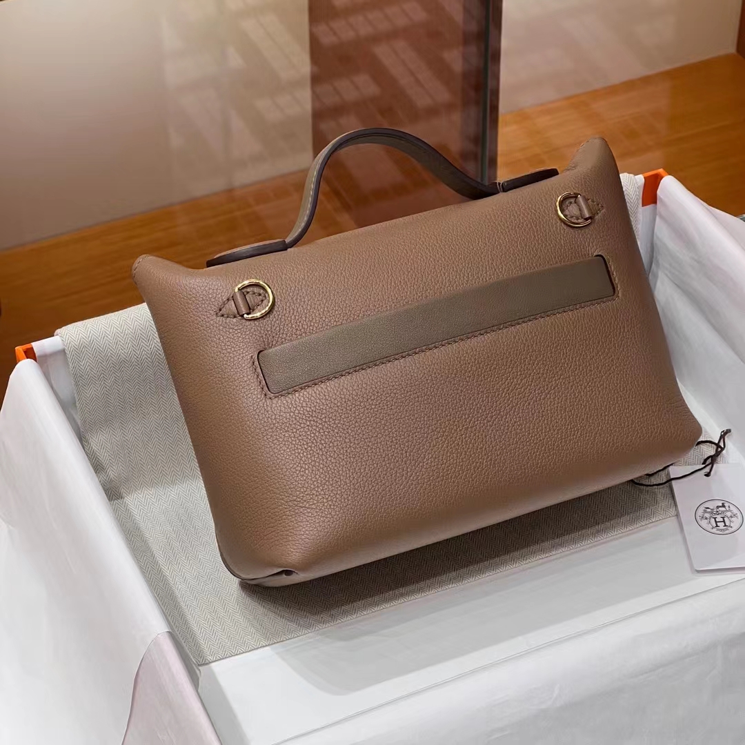 Kelly24/24 MINI D0 & 8C Gri Elephant Full handmade HERMES fatory