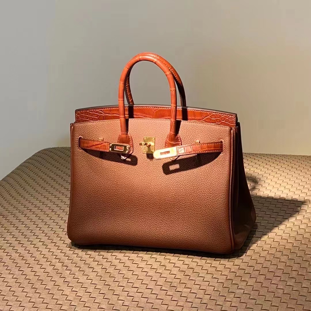 HERMES Birkin Touch 5K Tangerine Togo Full handmade Birkin Fatory 25x20x13cm