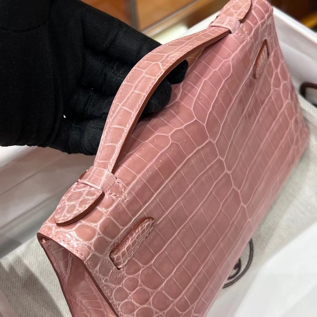 HERMES Kelly pochetto 22cm CK94 TerreCuite Niloticus GOLD Hardware HandMade