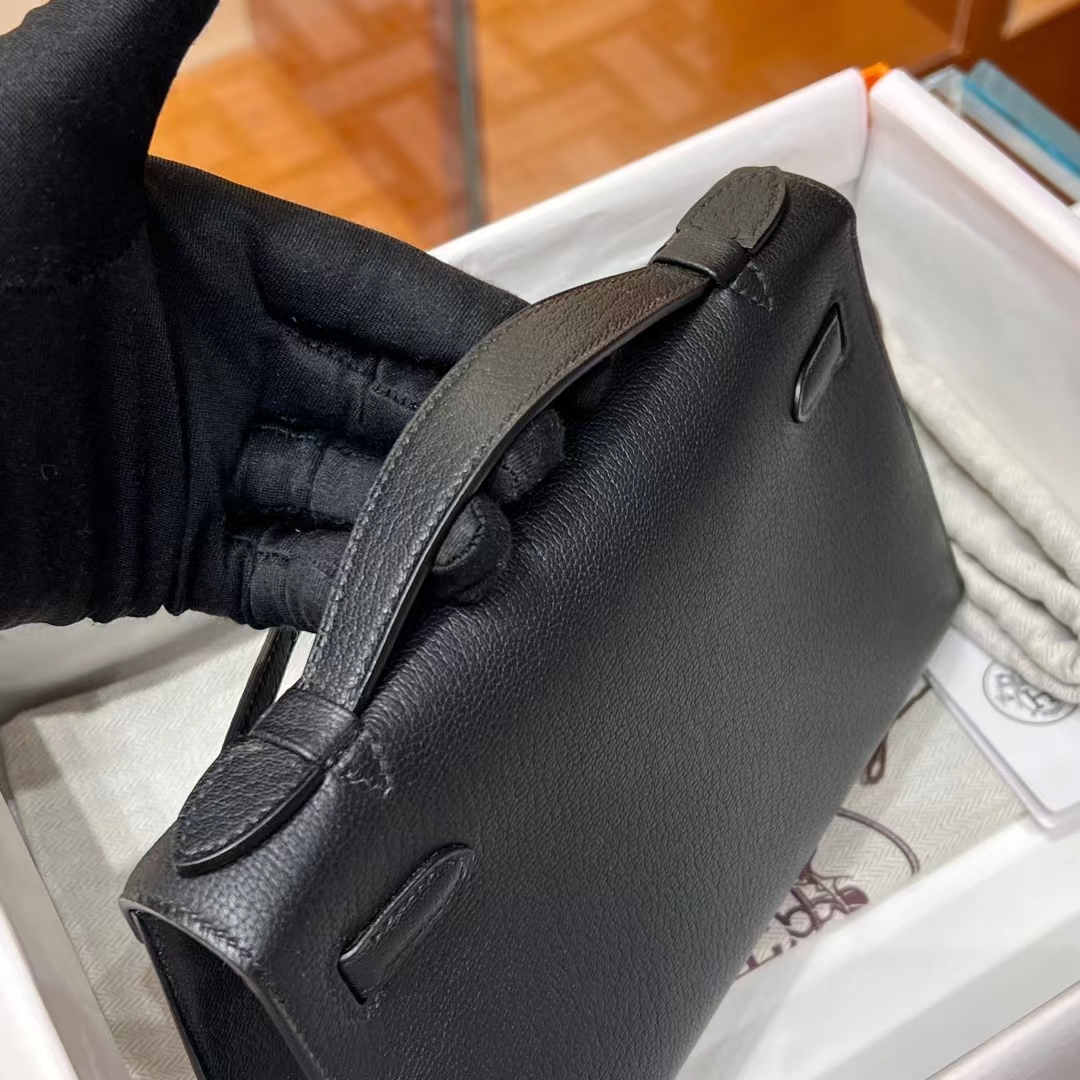 HERMES Kelly Pochette CC89 Nior Swift Full handmade Kelly fatory
