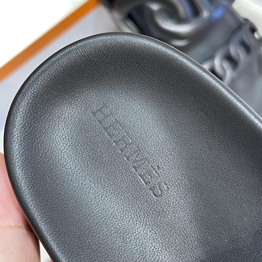 HERMES Extra  Sandals New Slippers Handmade Italian lamb sole 10 days of shipment CC89 Nior