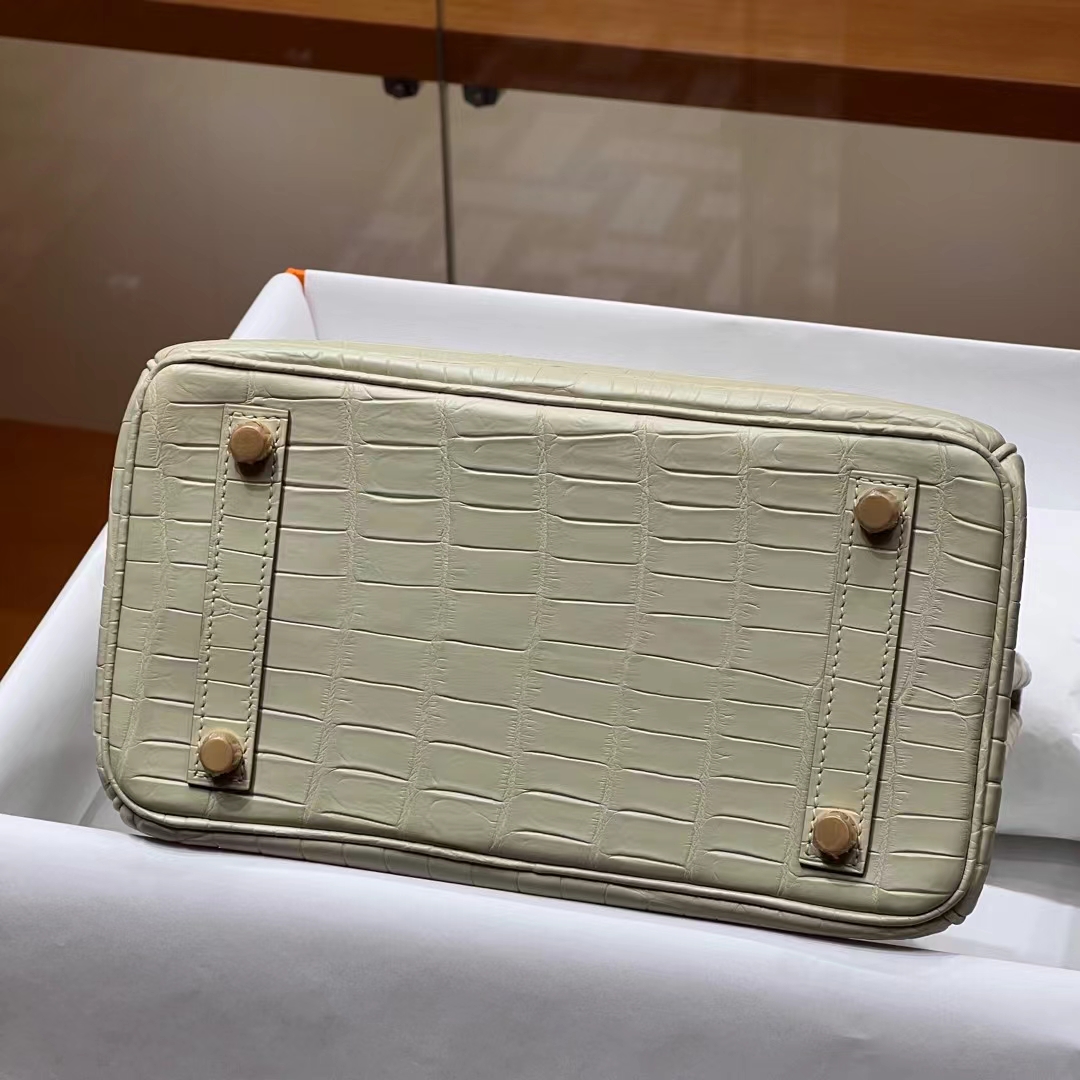 HERMES Birkin 25CM 8L Beton  Niloticus Full handmade Birkin fatory GHW