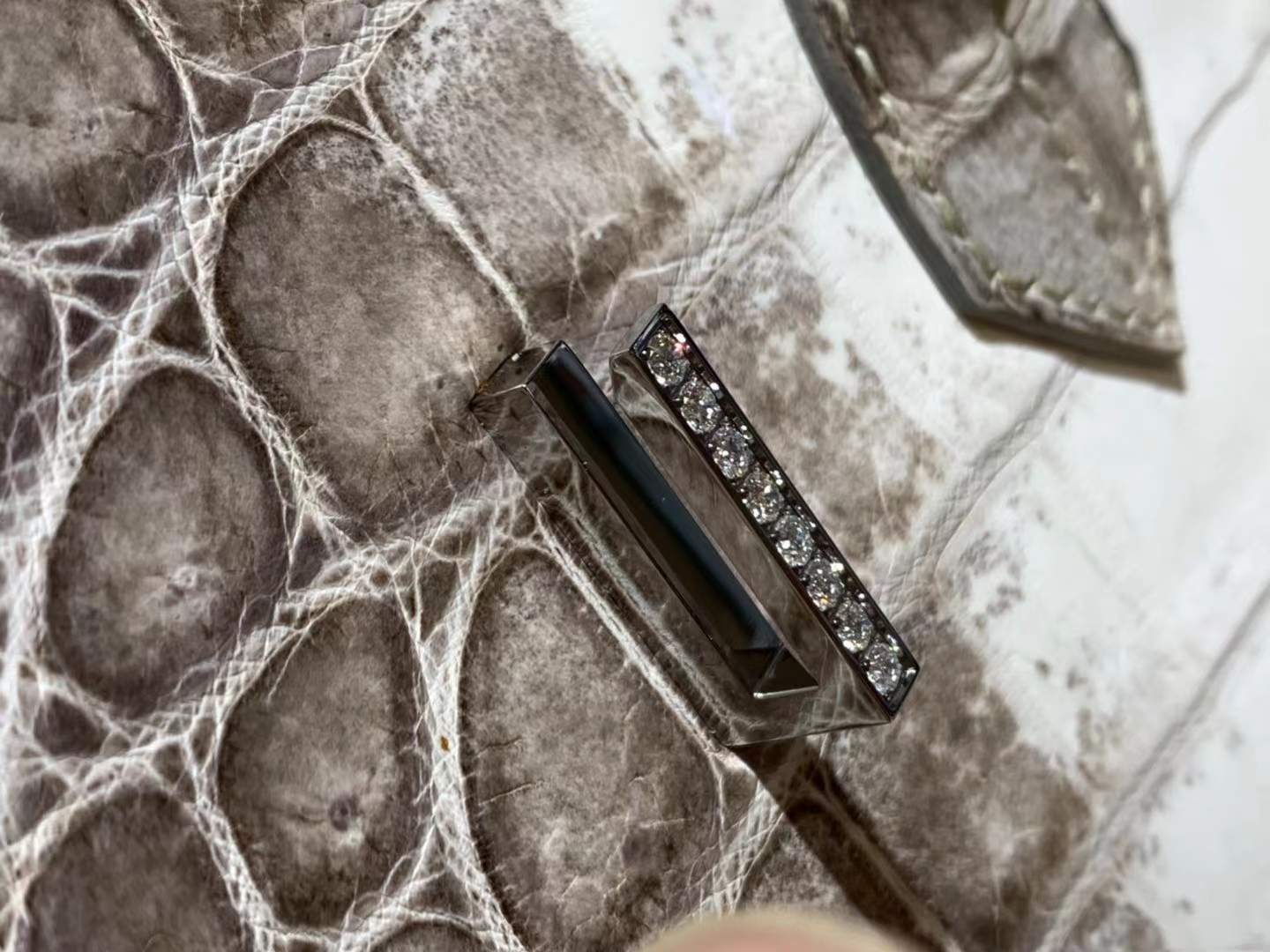 HERMES Factory Birkin 30CM  Alligator 1 Himalaya Full handmade hardware with real diamonds