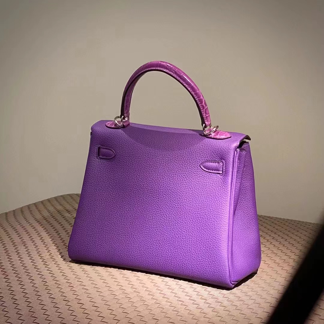 HERMES Kelly 25CM P9 Anemone Niloticus TOGO SHW Full handmade Kelly fatory