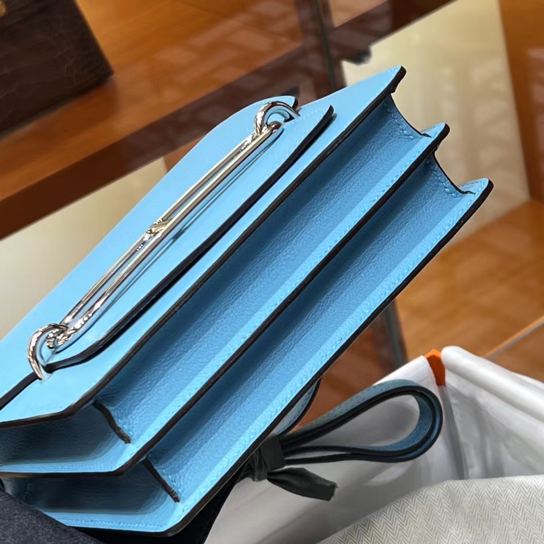 HERMES Roulis 18CM Togo 3P Silvery Hardware HandMade