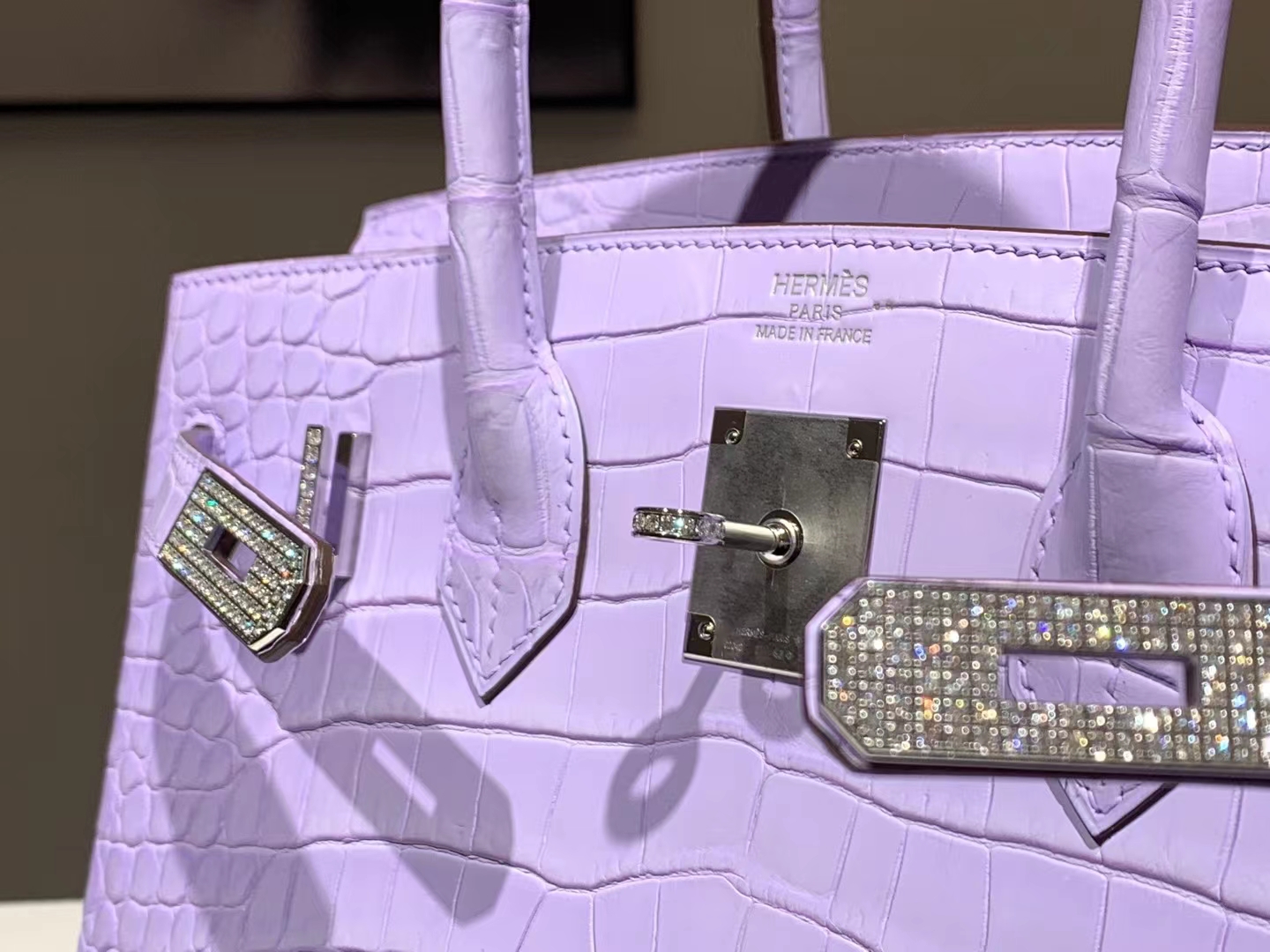 HERMES Factory Birkin 30CM  Alligator X9 Full handmade hardware with real diamonds