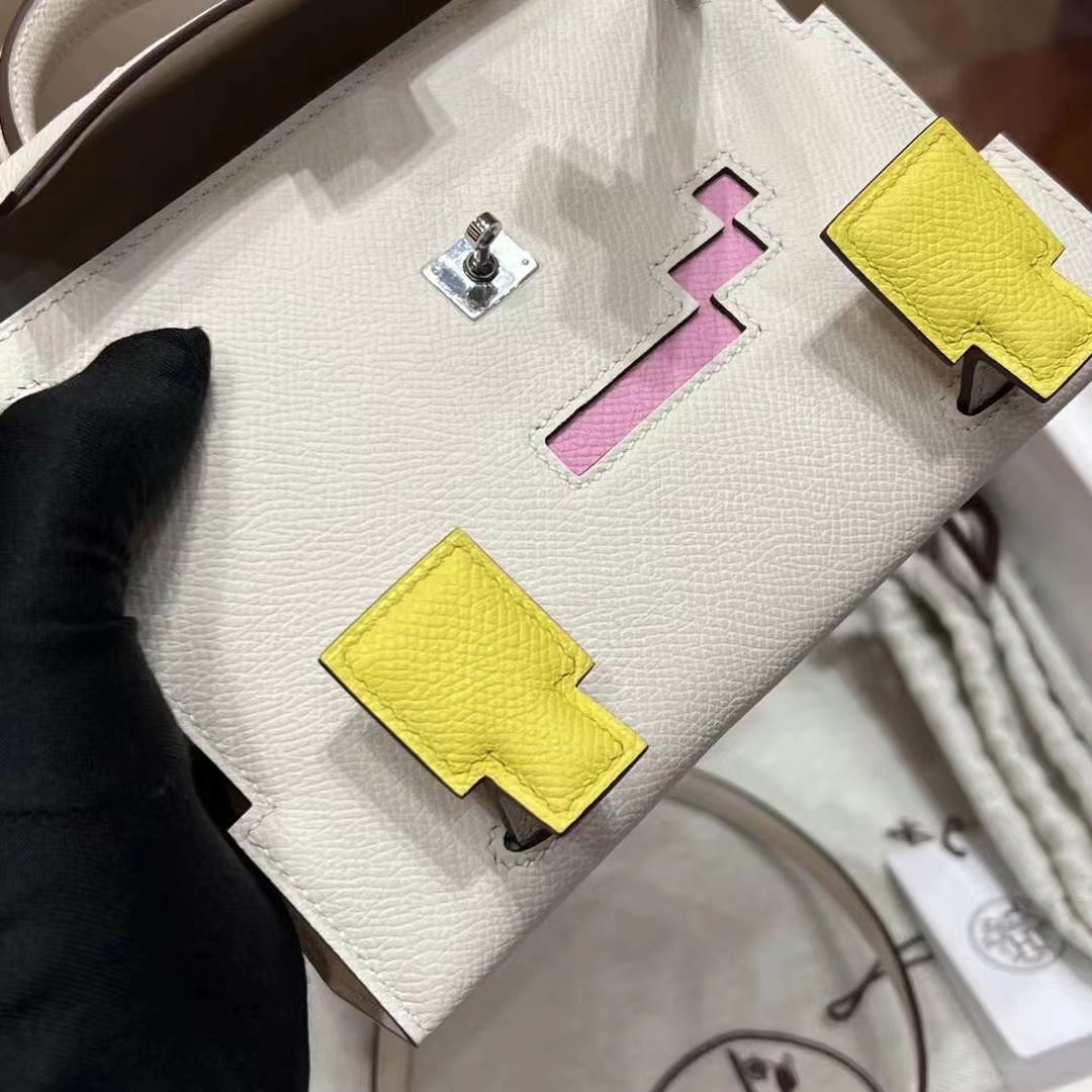 Kelly doll Craie 10 Epsom Full handmade HERMES Fatory