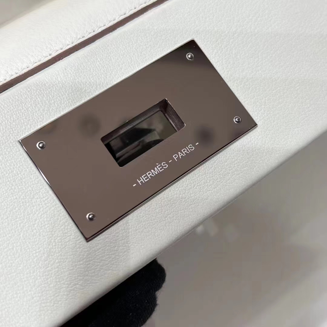 Kelly24/24 MINI Craie 10  Evercolor&Swift SHW Full handmade HERMES fatory